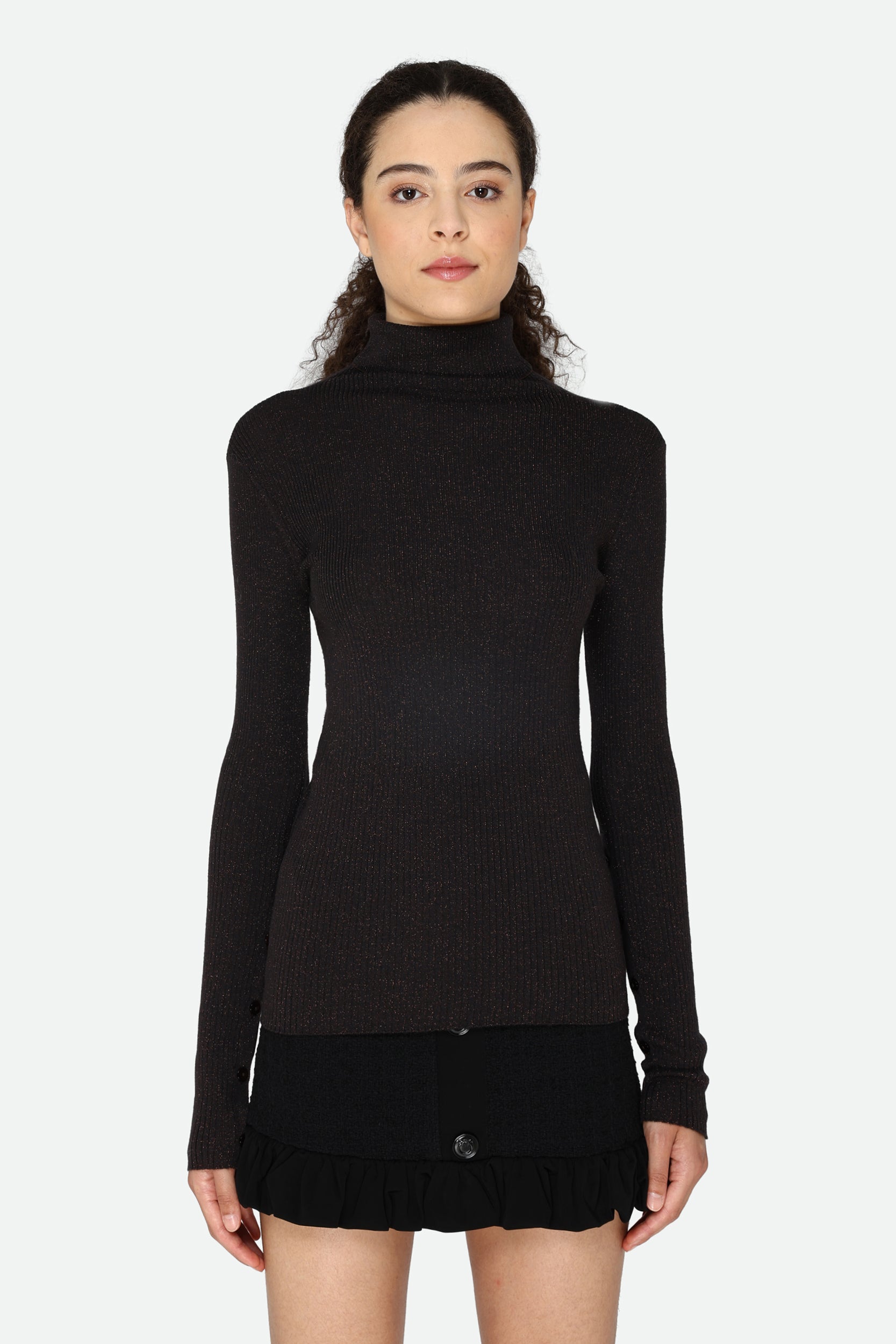 Patrizia Pepe Schwarz Rollkragenpullover