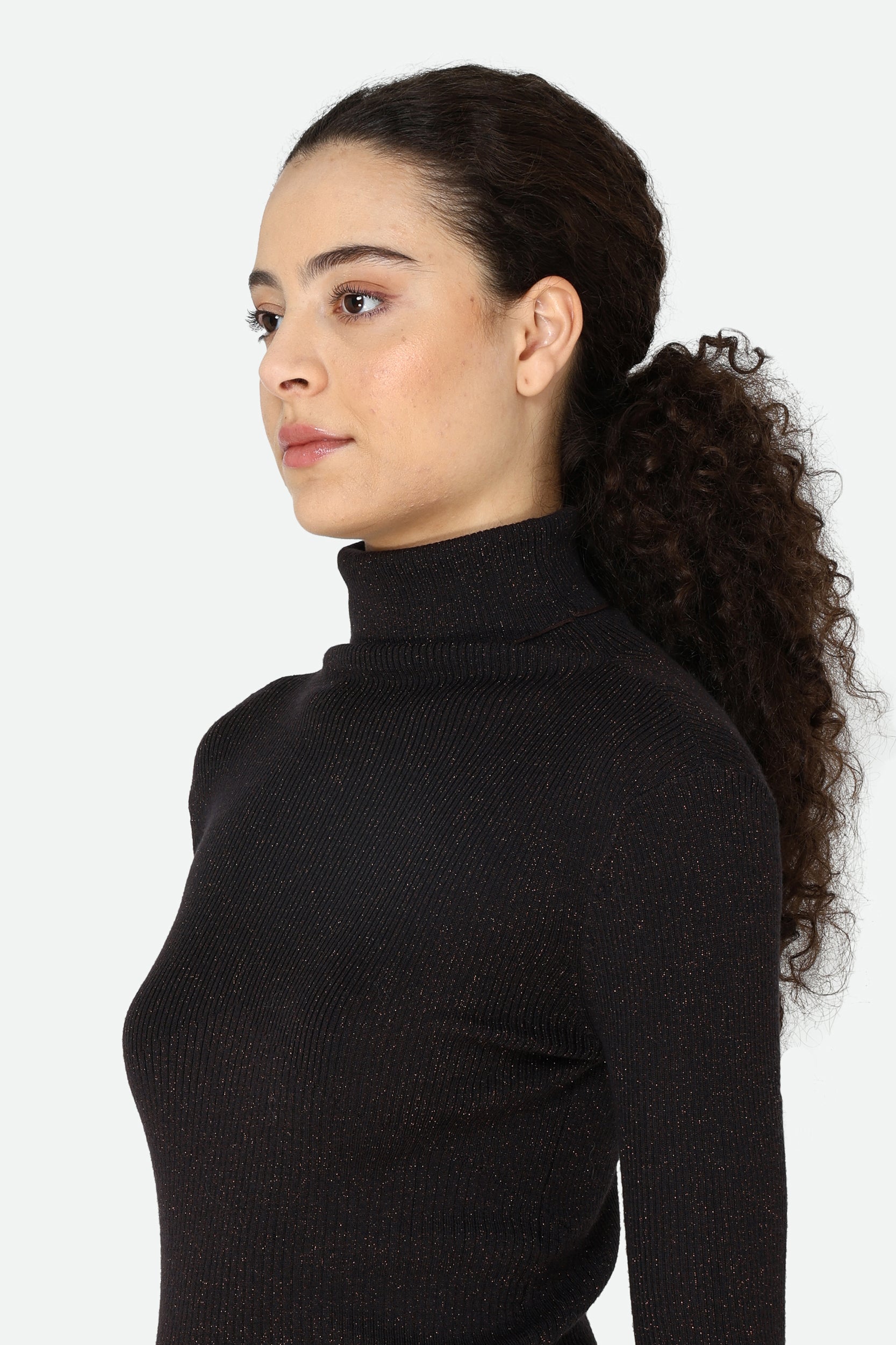 Patrizia Pepe Schwarz Rollkragenpullover