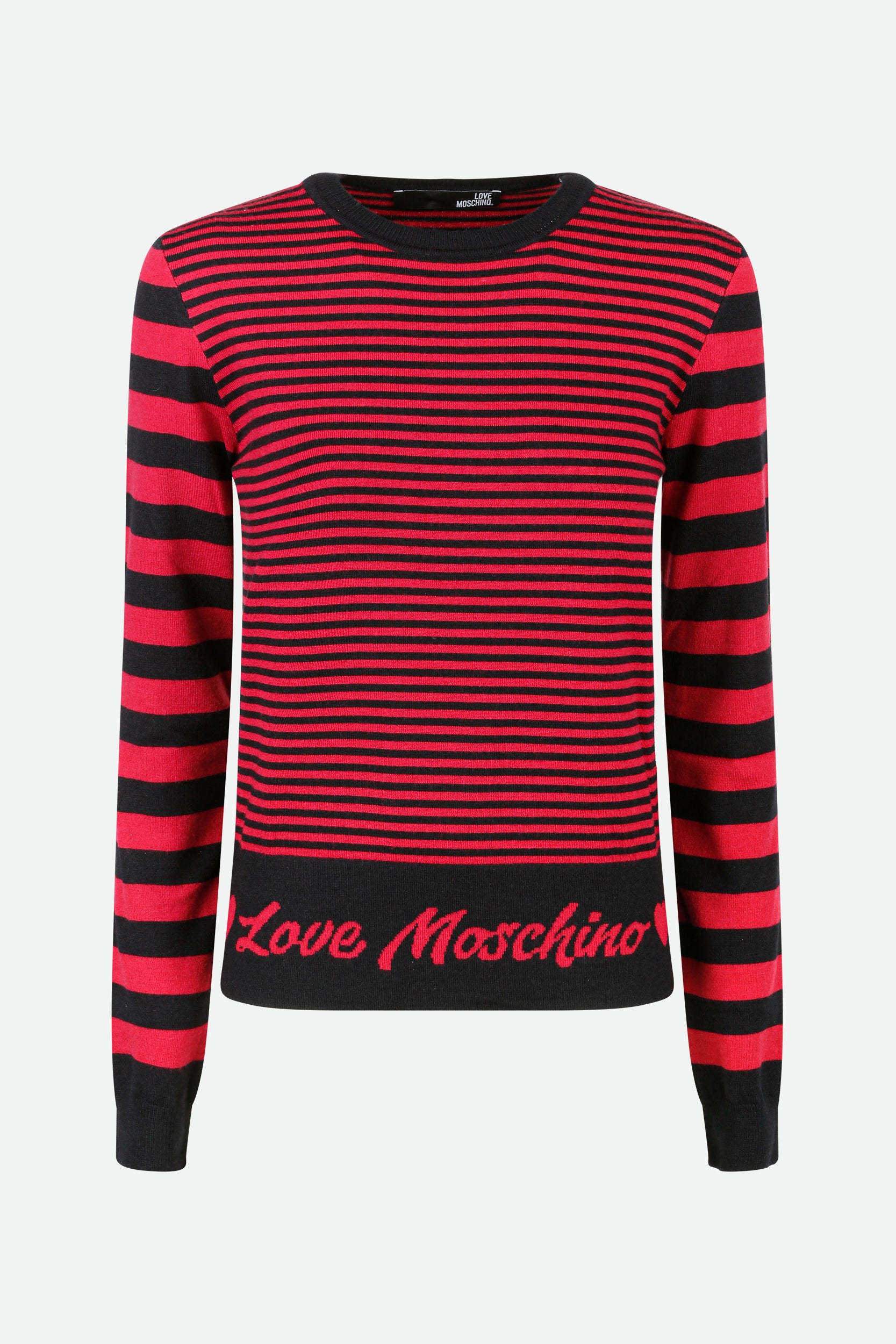 Ich liebe Schwarz und Rote Pullover Moschino