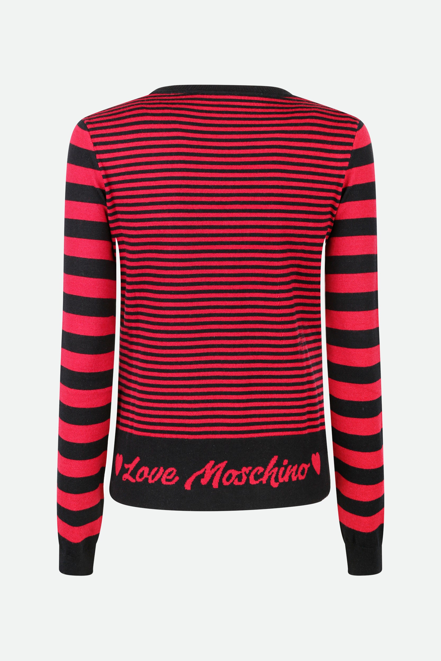 Ich liebe Schwarz und Rote Pullover Moschino