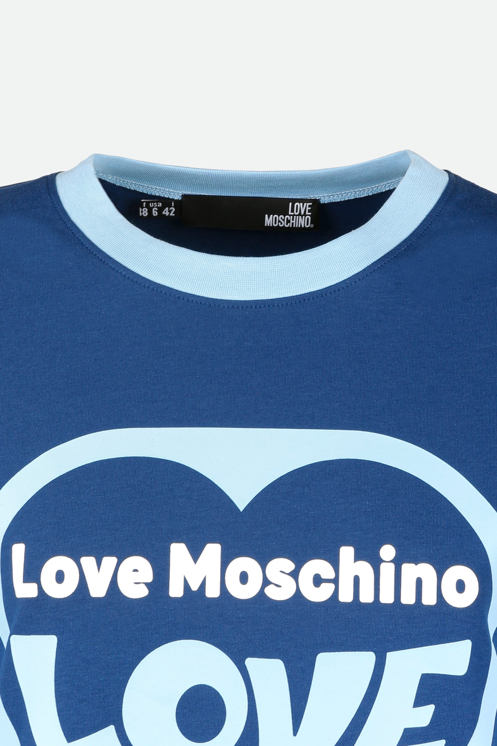 Ich liebe Blau Hemd Moschino