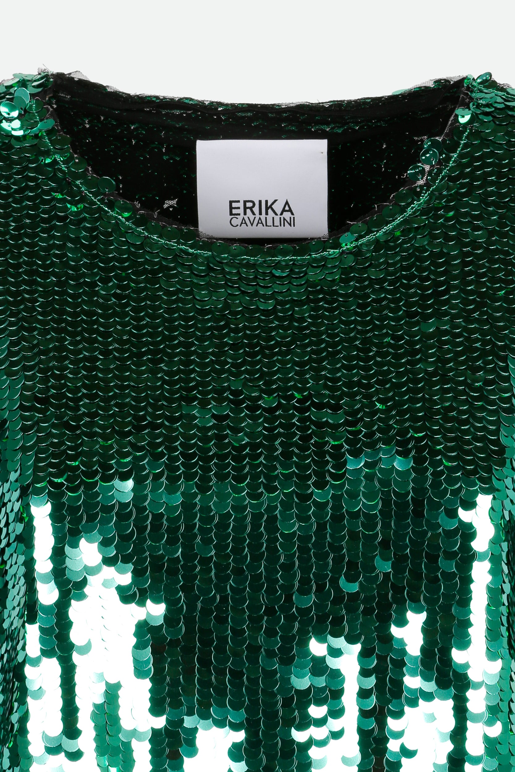 Erika Cavallini Grüne Tanktop mit Pailletten