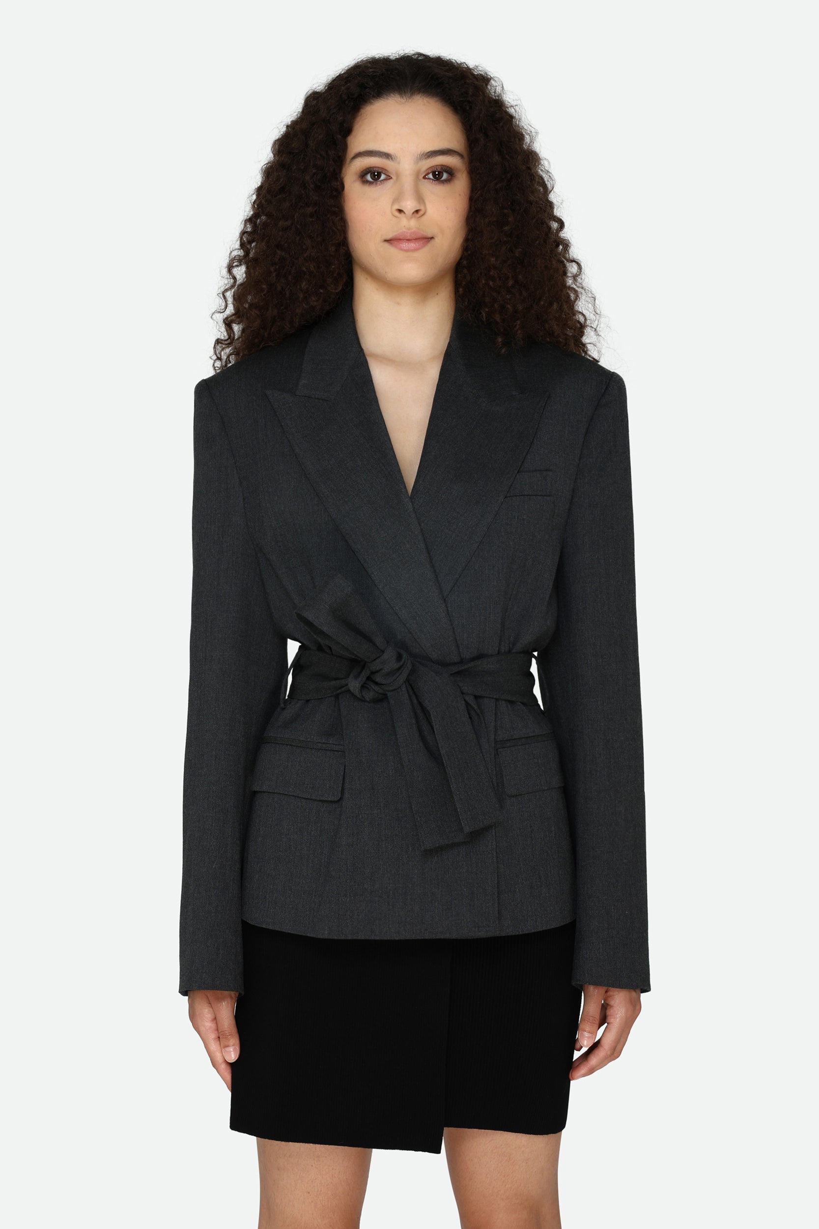 Pinko Blazer aus Grau Flanell