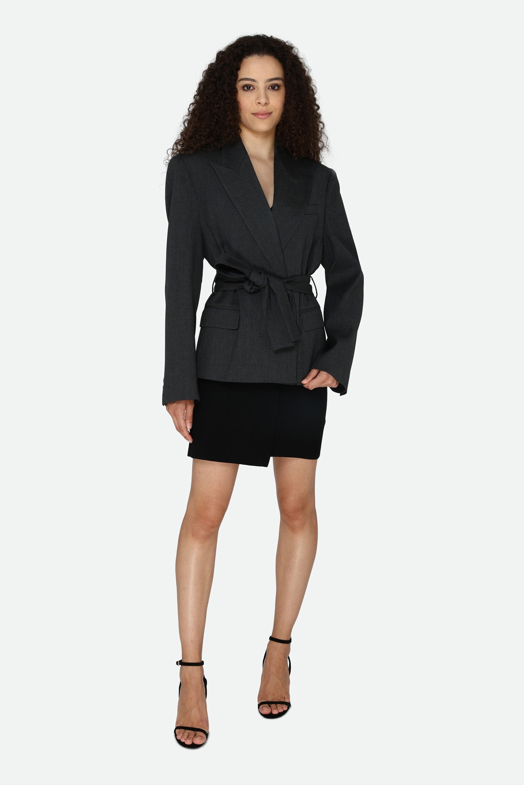 Pinko Blazer aus Grau Flanell