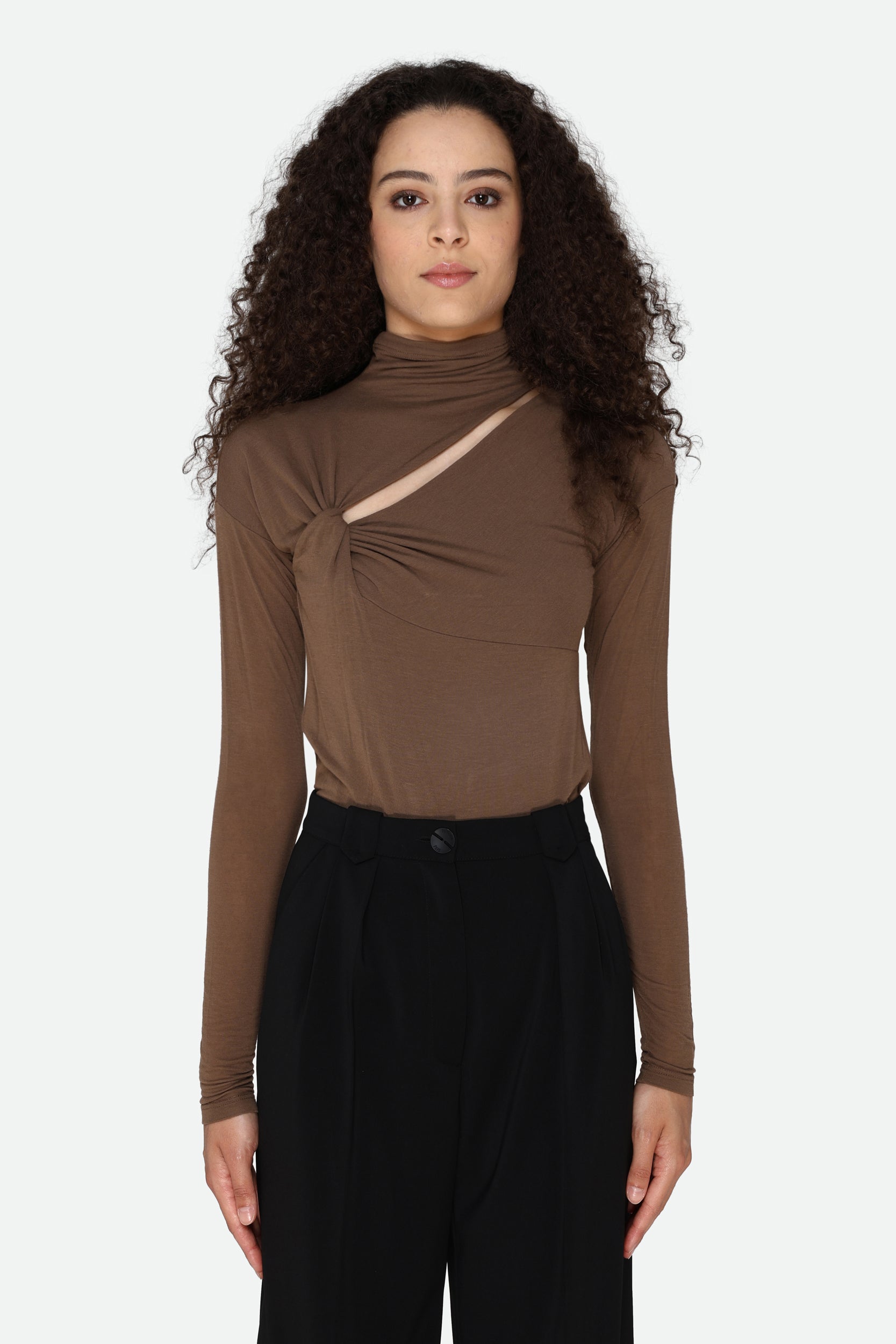 Pinko Braun Rollkragenpullover