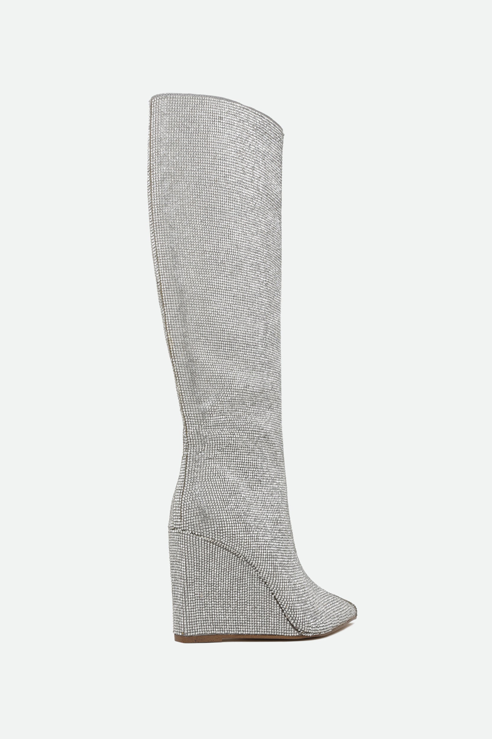 Steve Madden Stiefel mit Strass Silber