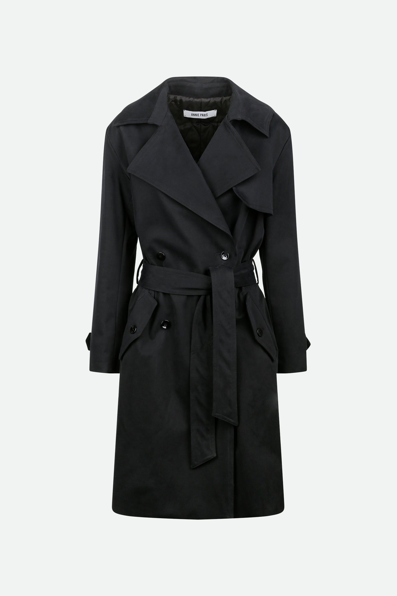 Annie Paris Trenchcoat Schwarz