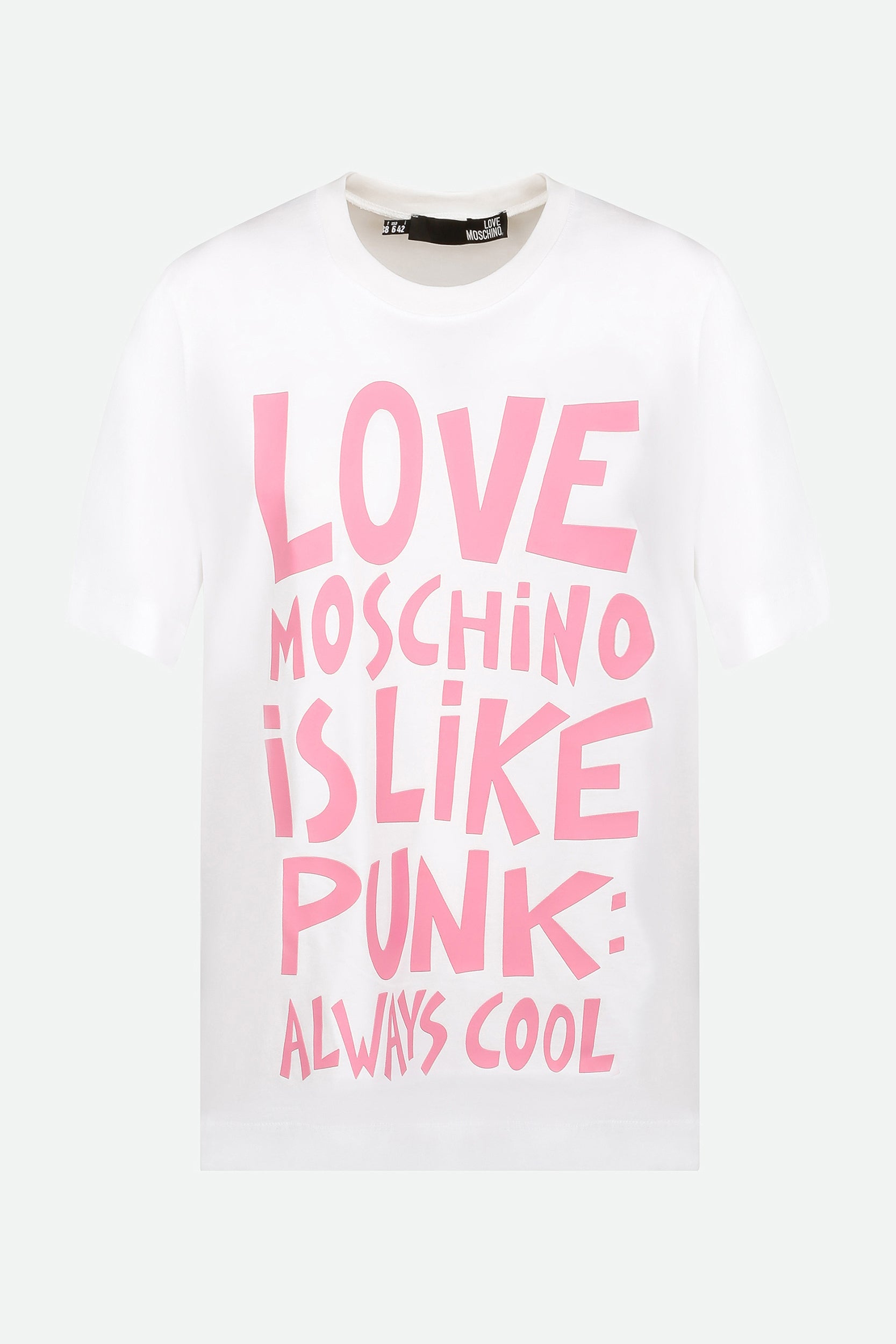 Love Moschino Weiße T-Shirt mit Aufdruck