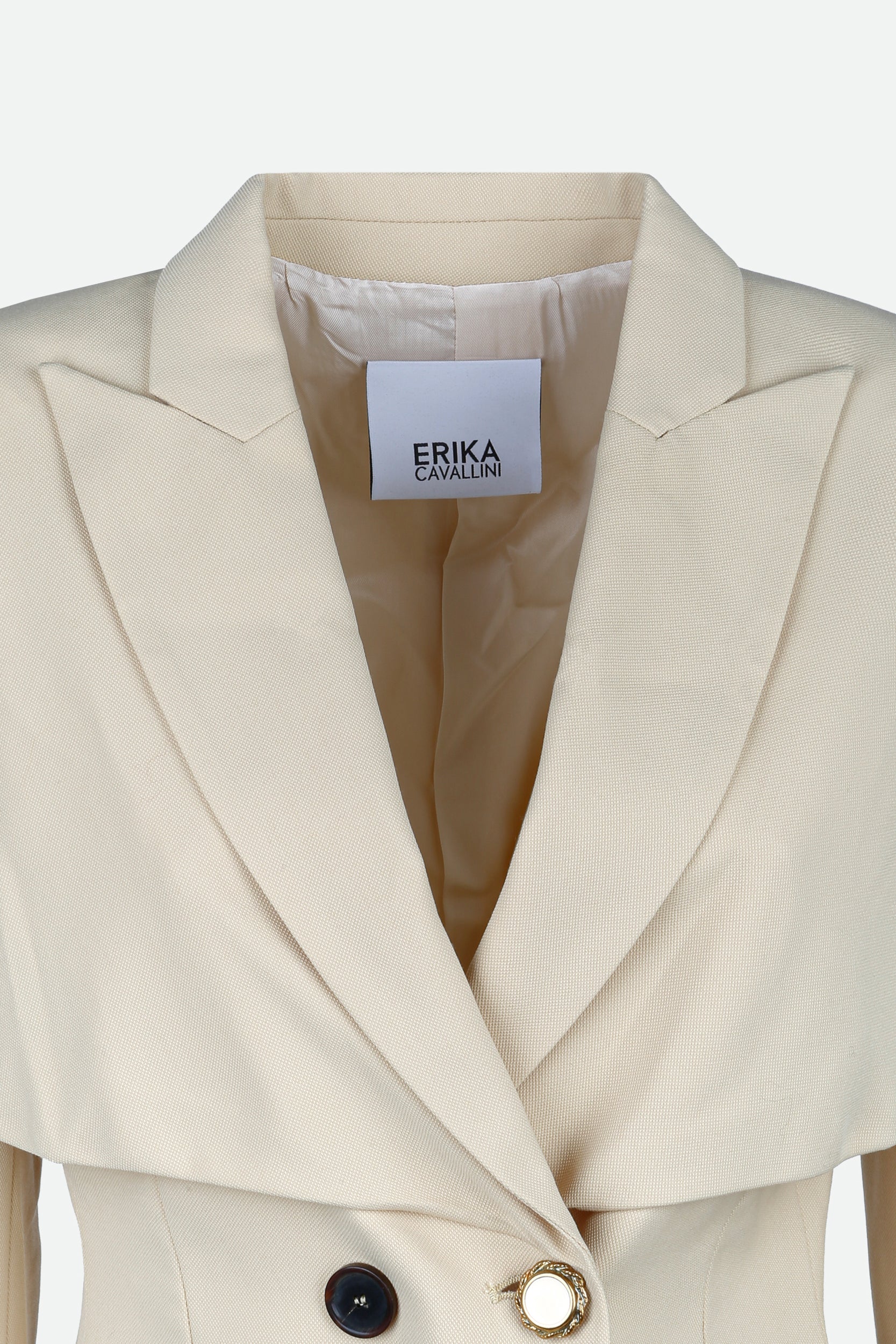 Cremefarbener Blazer von Erika Cavallini