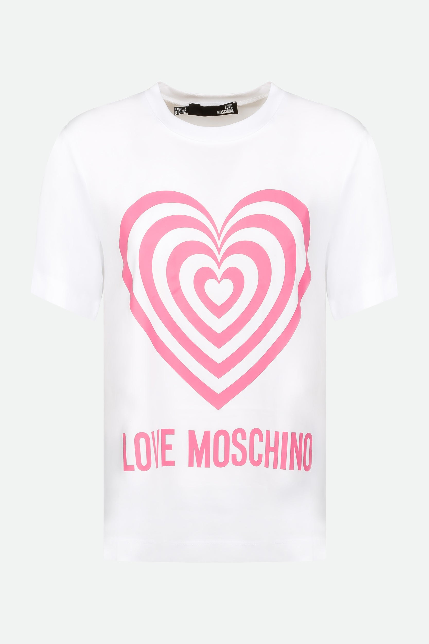 Love Moschino Weiße T-Shirt mit Aufdruck