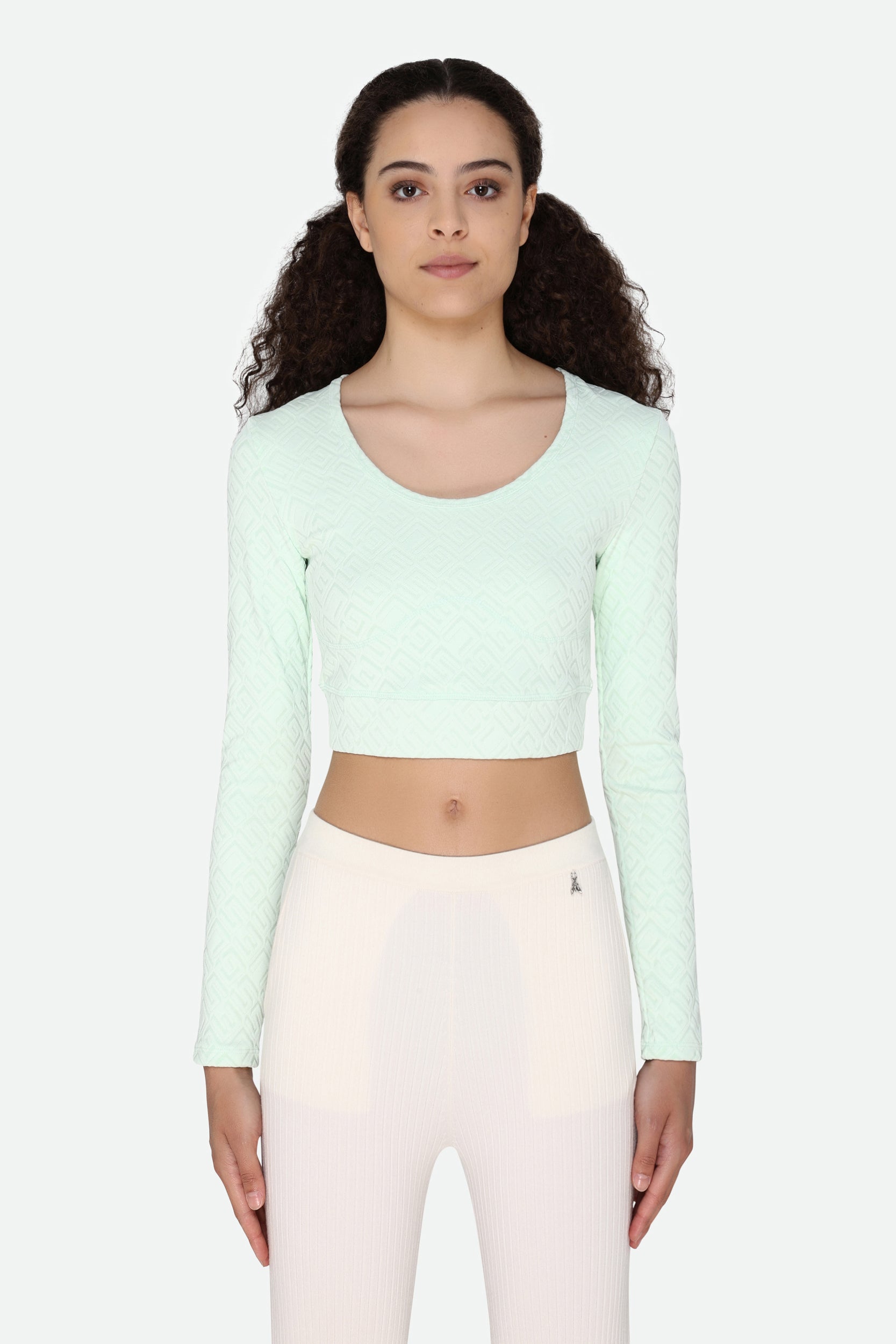 Grüne Crop-Shirt Guess