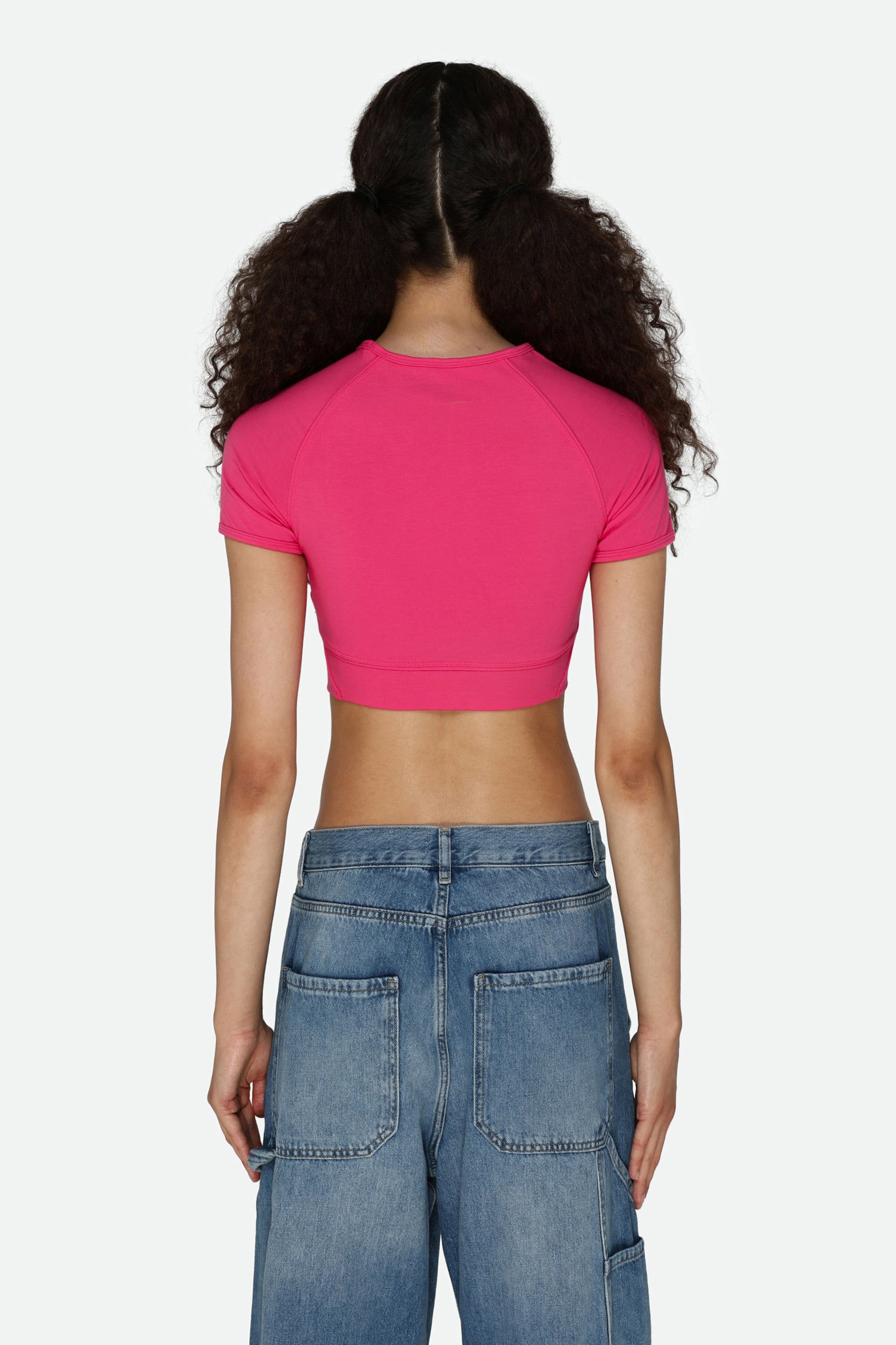 Guess T-Shirt Crop Fuchsie