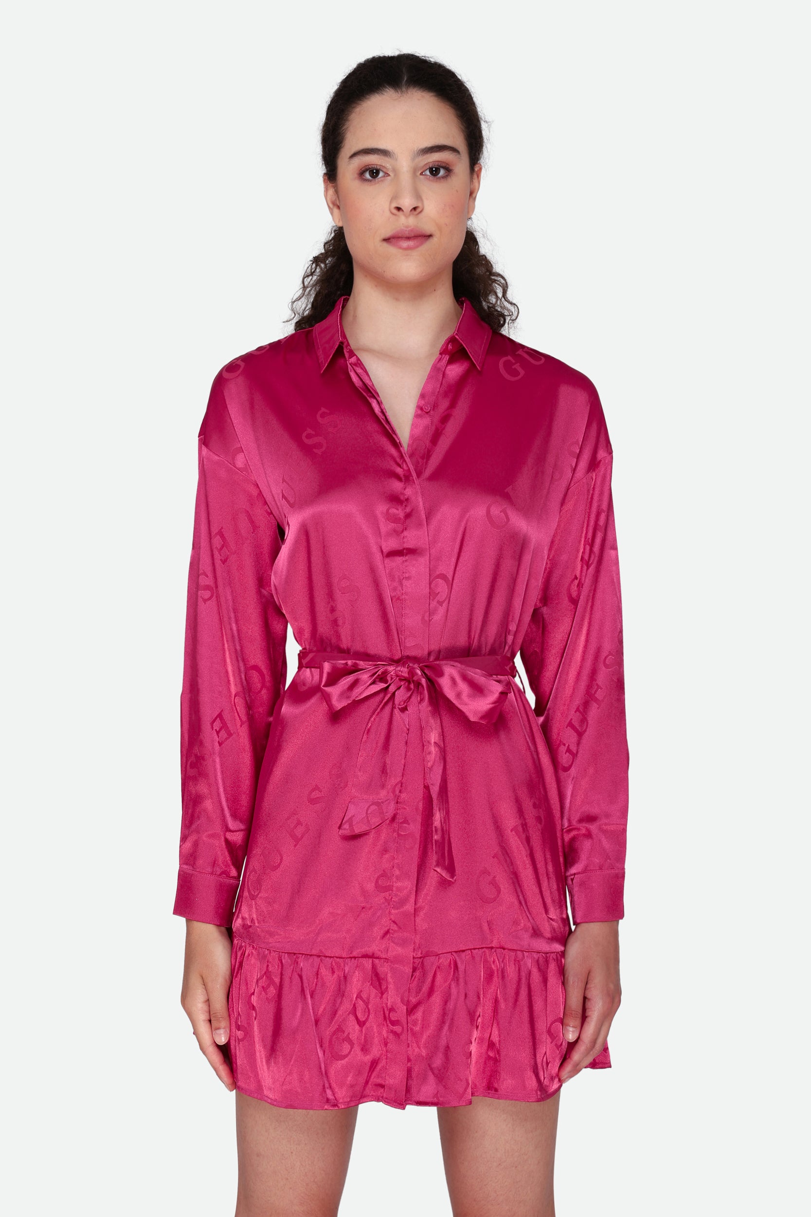 Guess Fuchsia-Hemdkleid