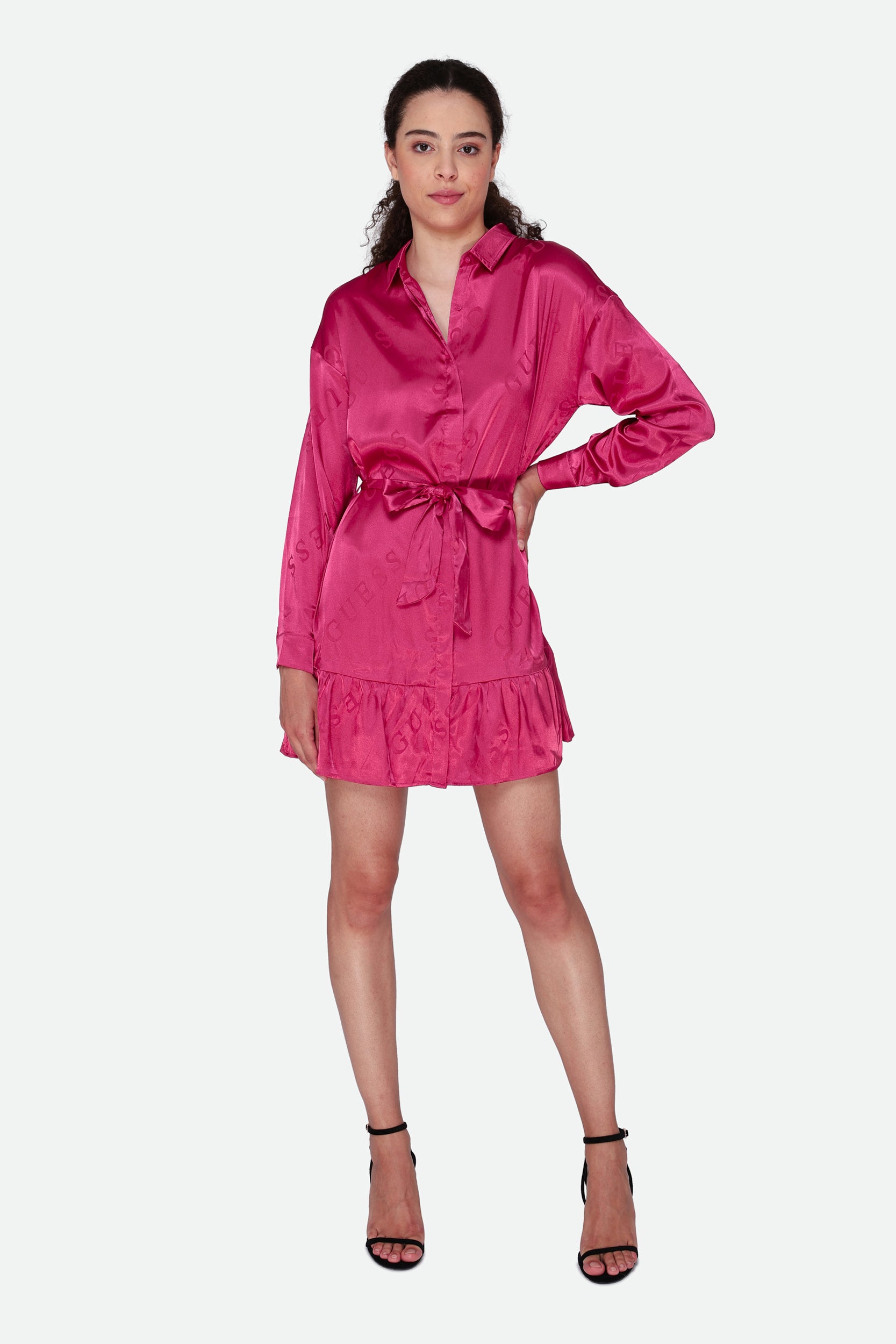 Guess Fuchsia-Hemdkleid