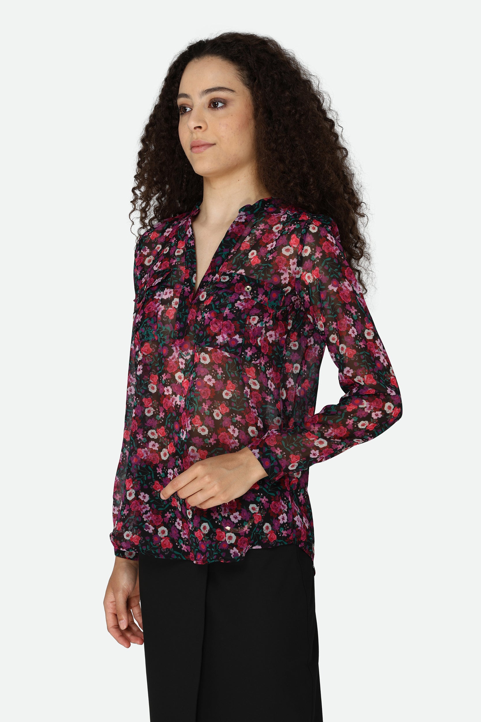 Guess Mehrfarbige Blumenbluse