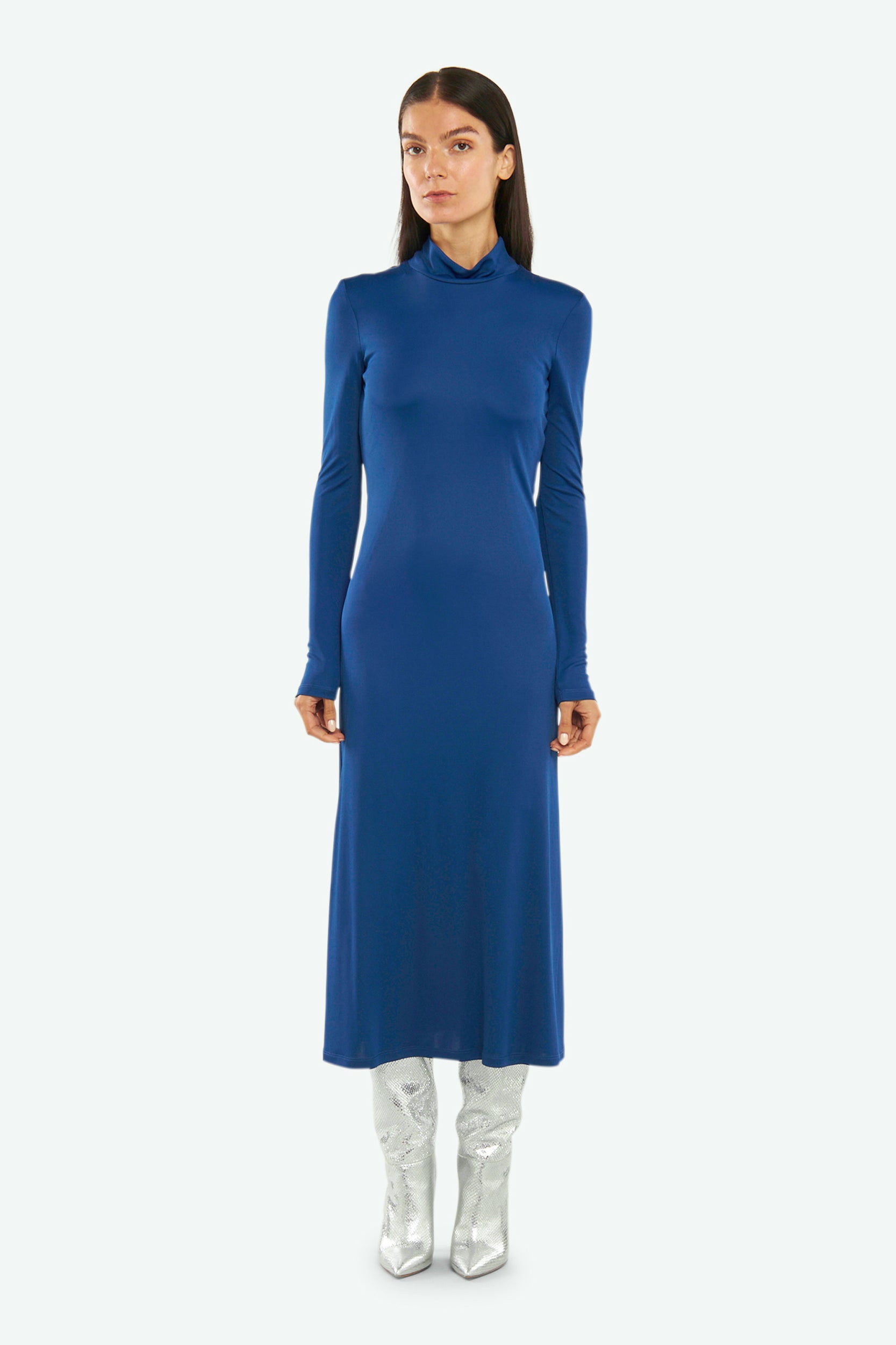 Patrizia Pepe Langes Blau Kleid