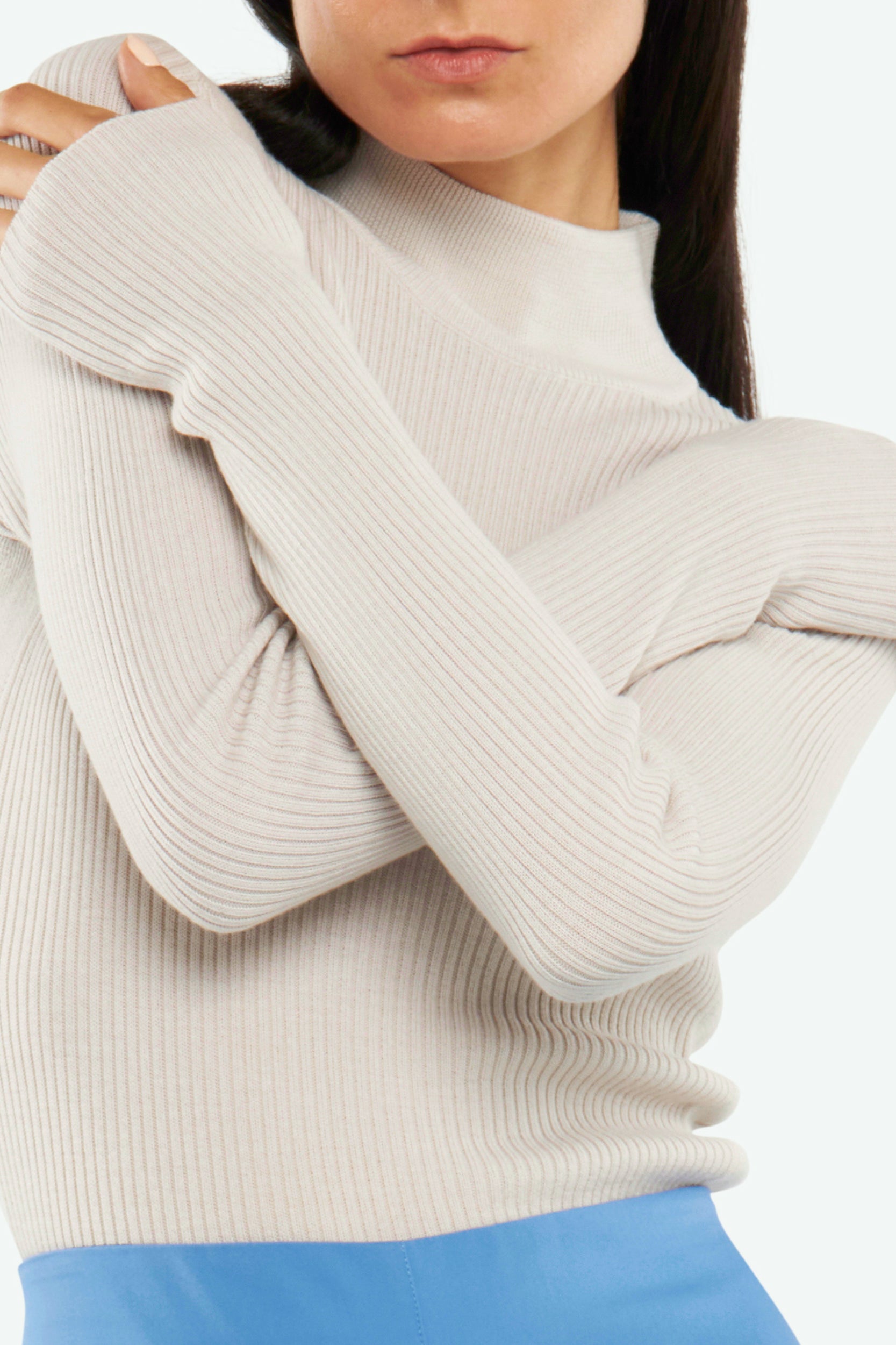 Patrizia Pepe Beige Rollkragenpullover