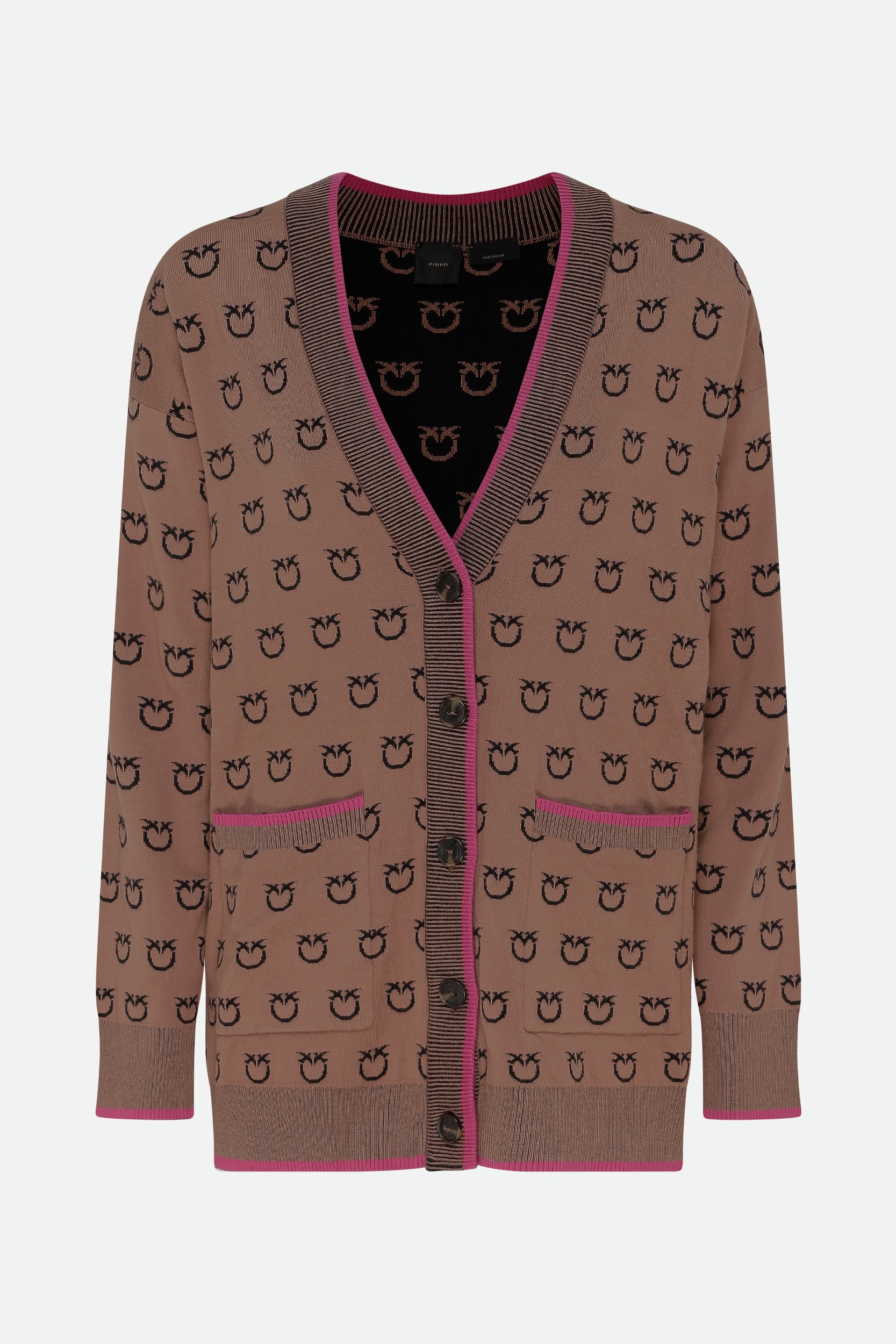 Pinko Braun Logo-Cardigan