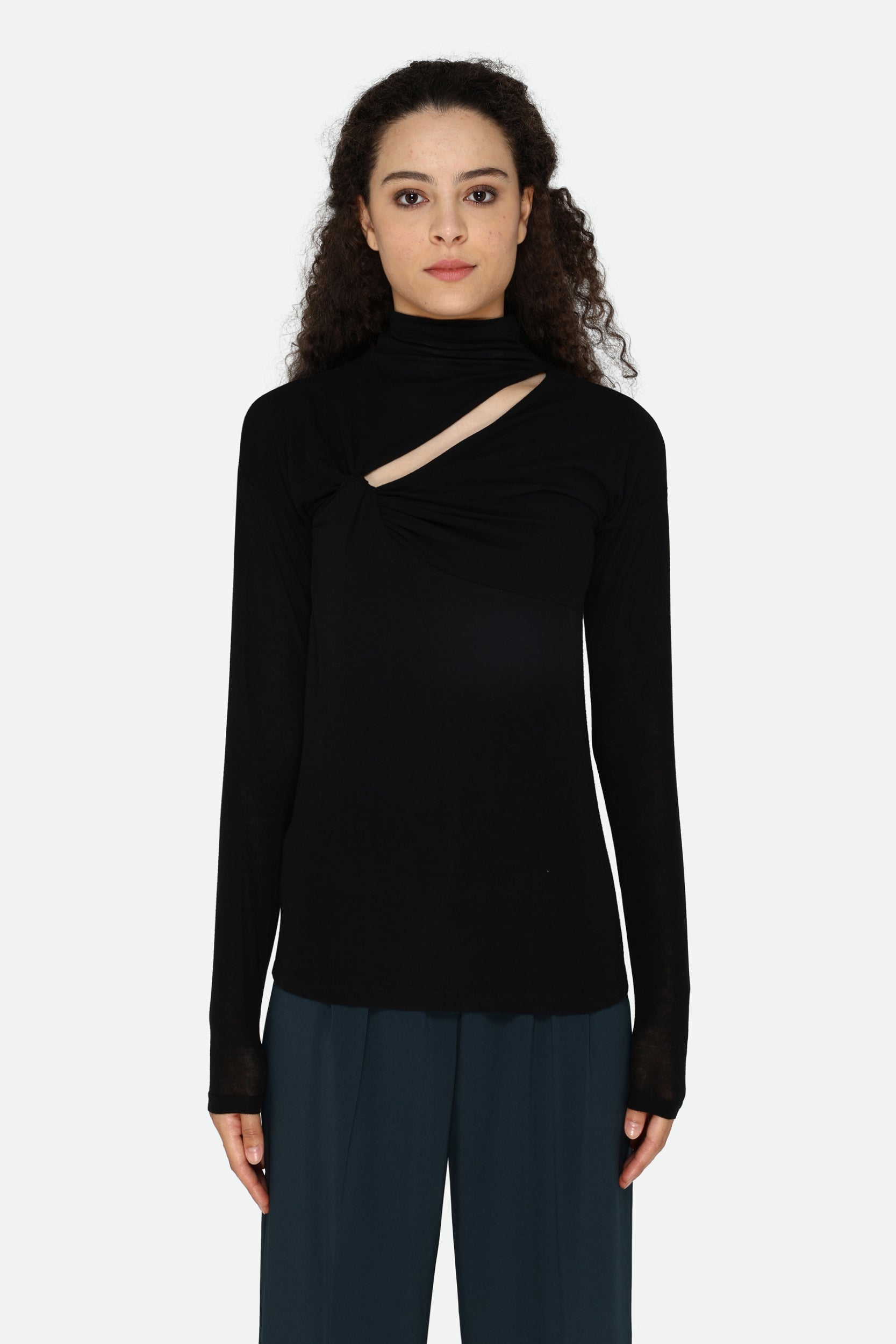 Pinko Schwarz Rollkragenpullover