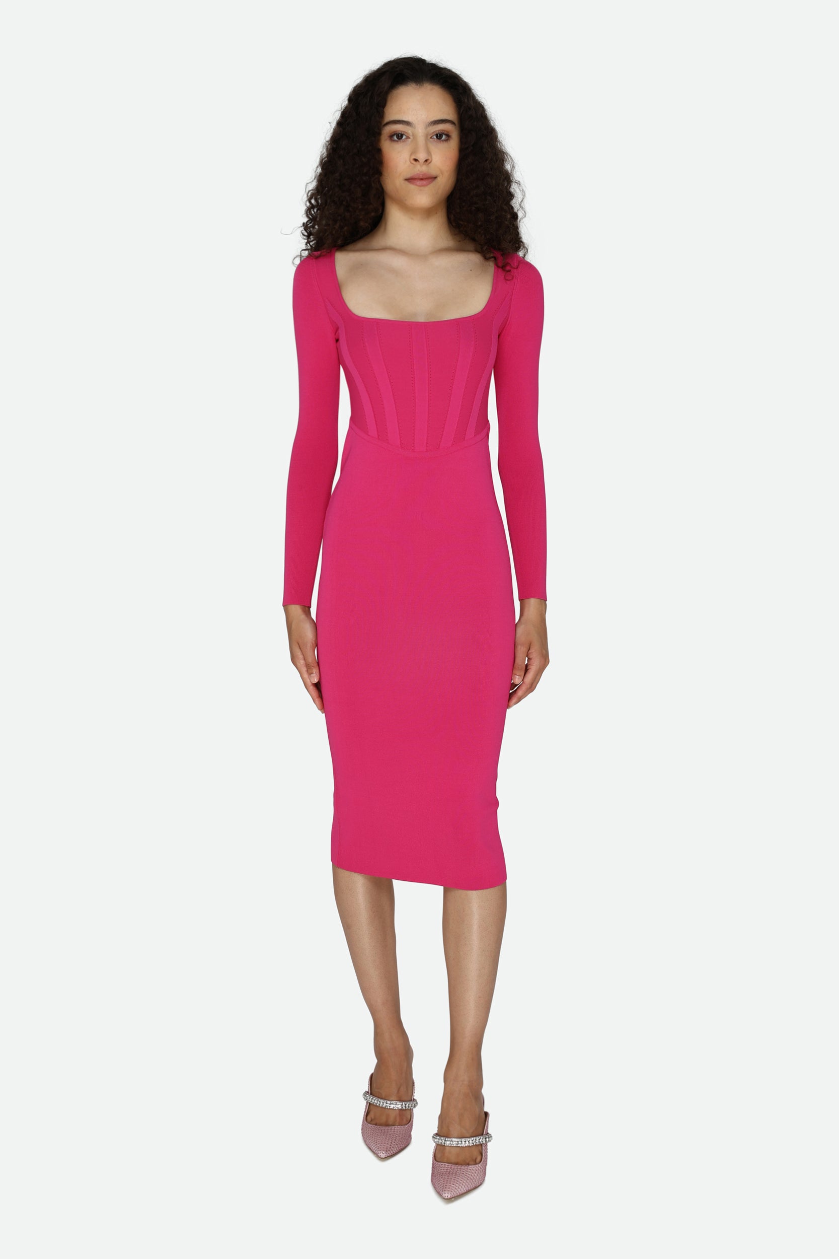 Pinko Midi Tubino Fuchsia