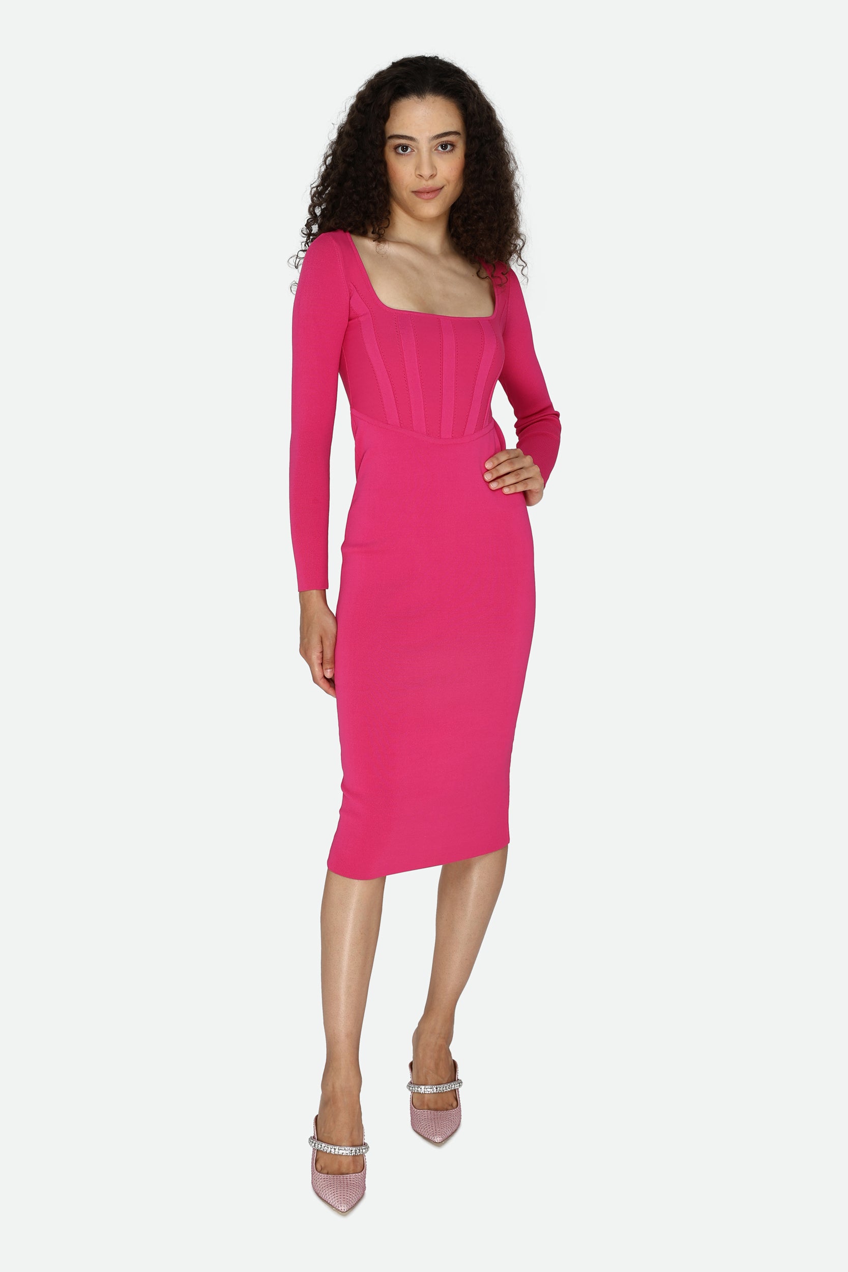 Pinko Midi Tubino Fuchsia