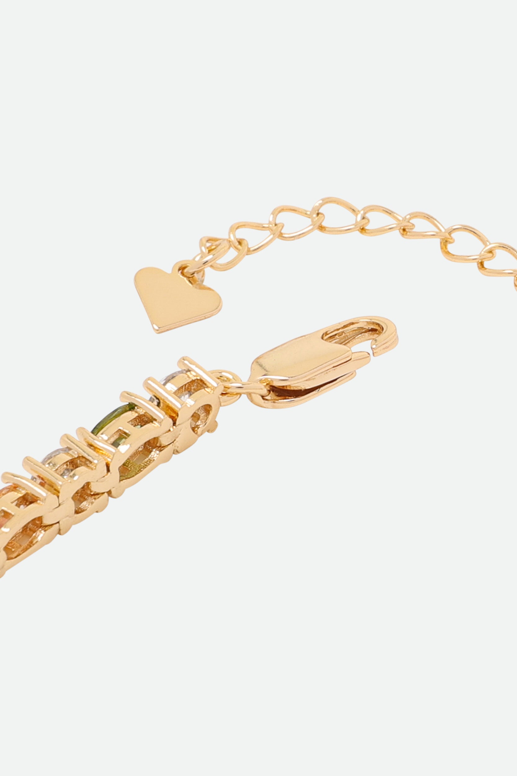 Melusina Bijoux Armband in Gold mit bunten Zirkonen