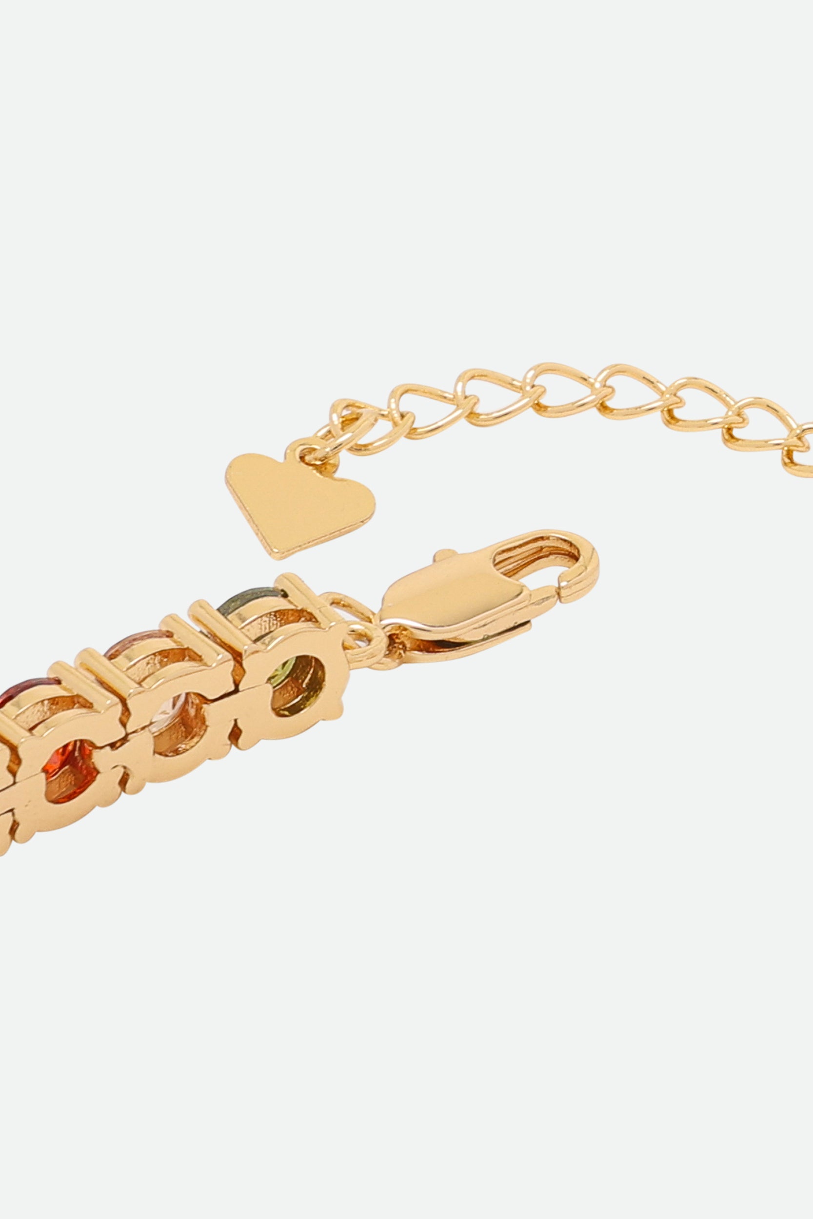 Melusina Bijoux Armband in Gold mit bunten Zirkonen