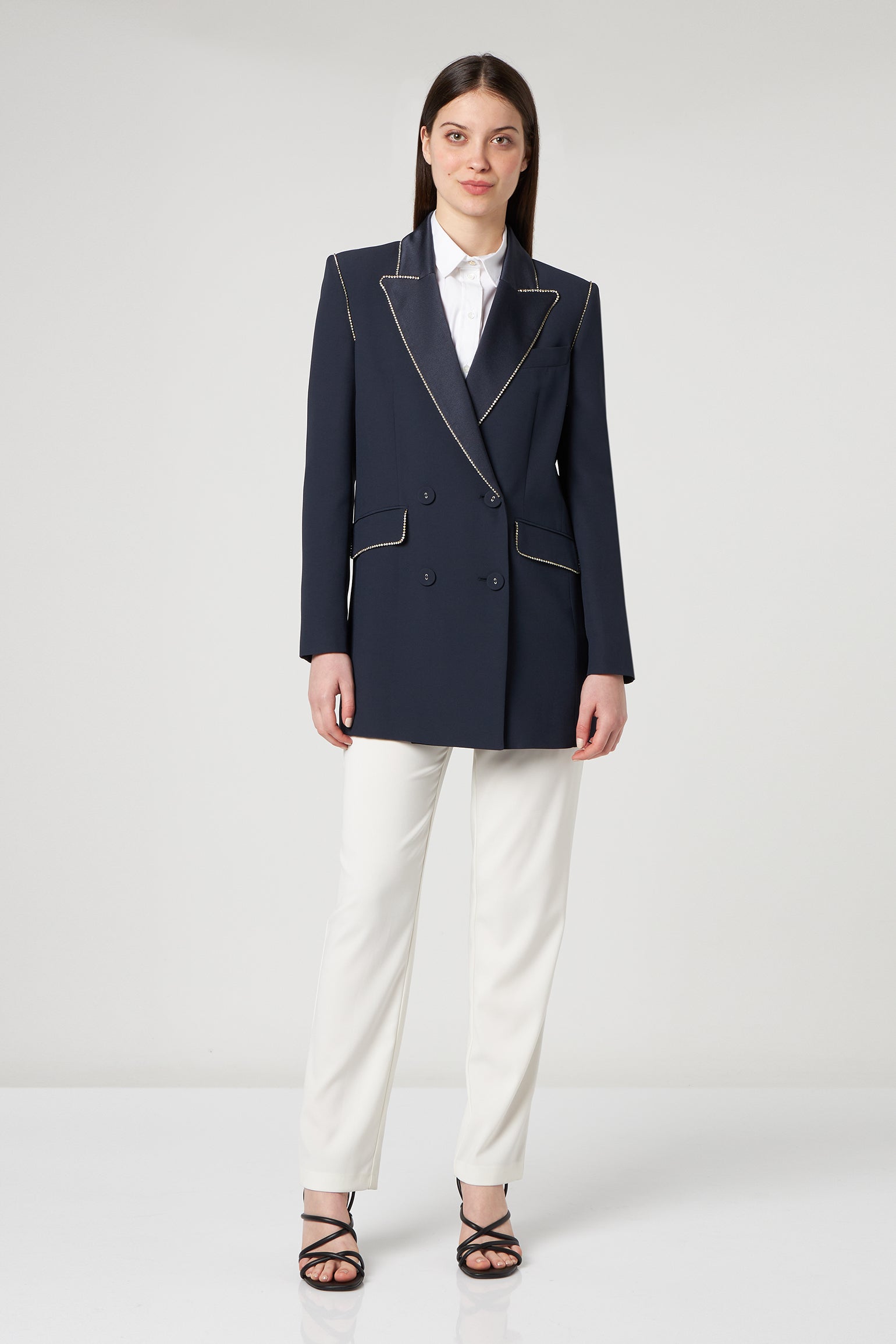 PATRIZIA PEPE Blau zweireihiger Blazer