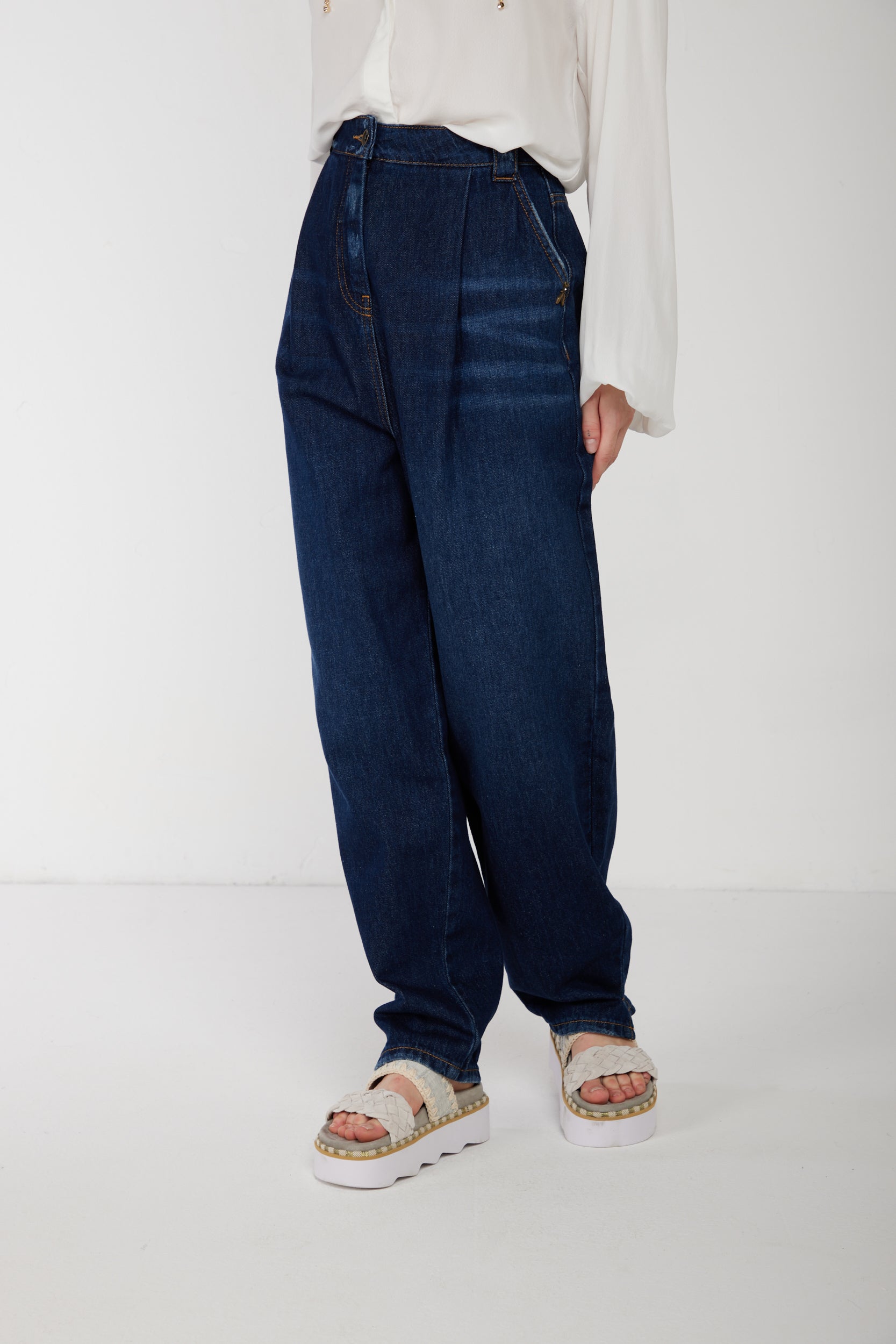 PATRIZIA PEPE Blau Waschjeans